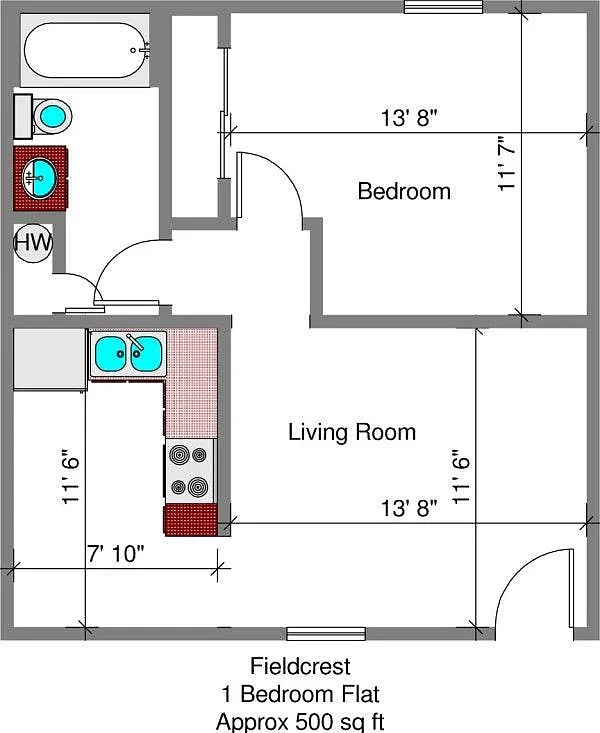 1 bed, 500 sqft, $650 — Photo 4