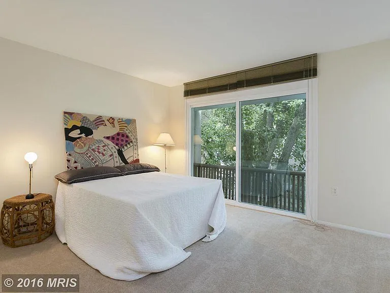 Bedroom looking out to deck