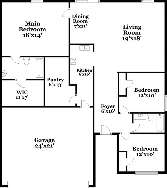 3 bed, 2.0 bath, 1342 sqft, $2,130 — Photo 2