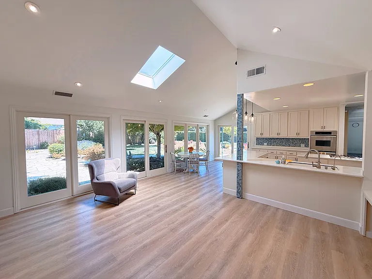 Family room with skylight