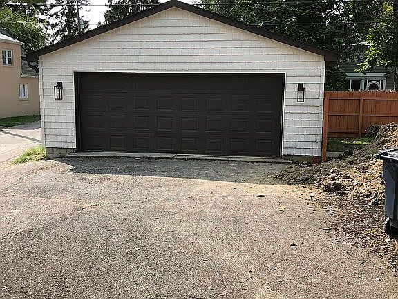 2 car garage day view