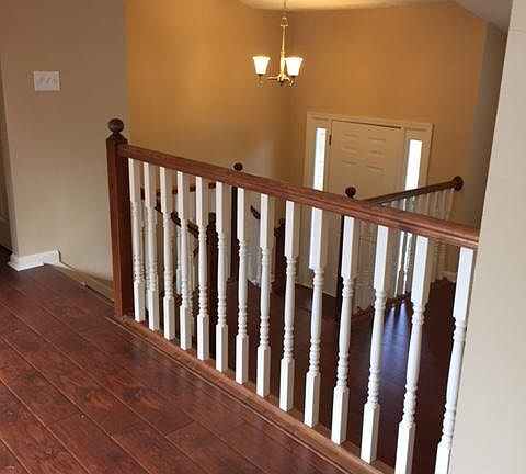 Dining Area overlooking foyer and living below