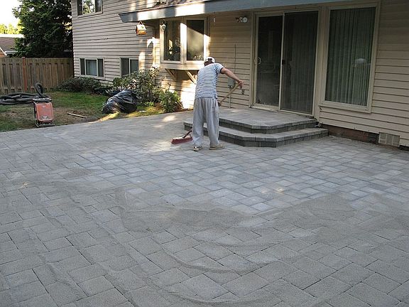 Finishing Backyard Paver Patio