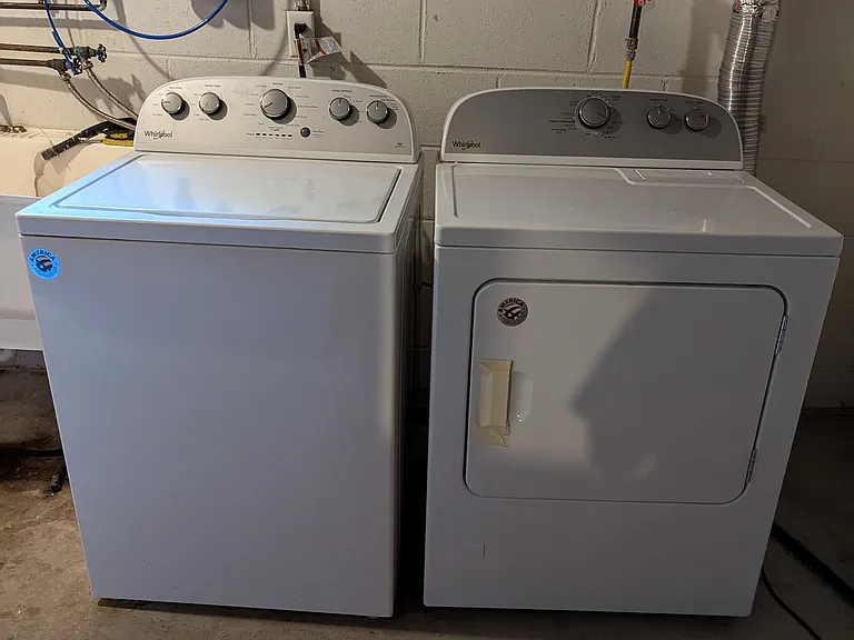 Laundry room - washer and dryer. Lower level.