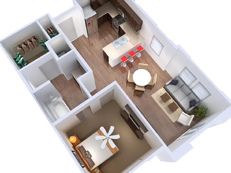 The Met at Fashion Center - 1A - 1 Beds - 1 Baths - 712 Sq. ft.