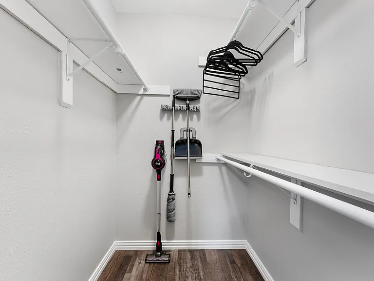 Walk in closet in the master