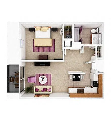 Floor plan 1x1 Chardonnay