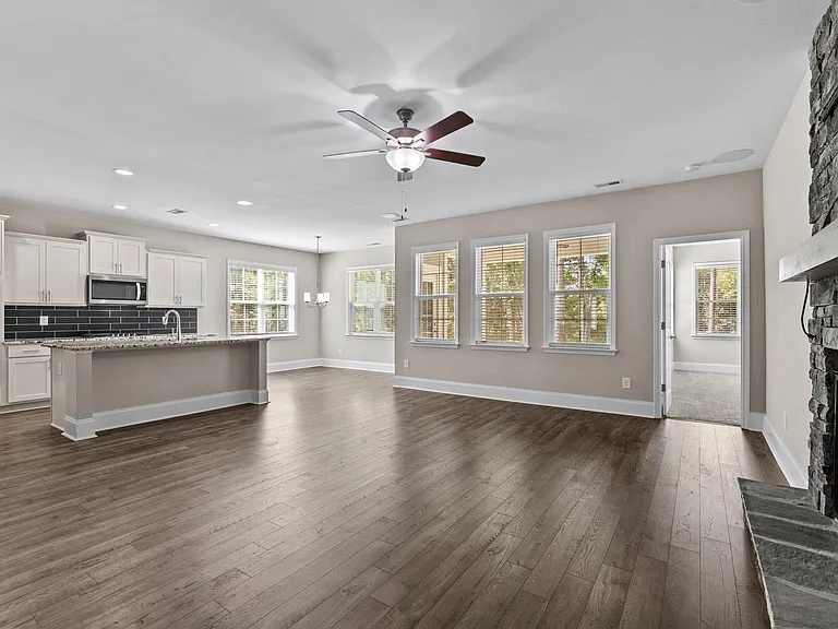 Living room and kitchen