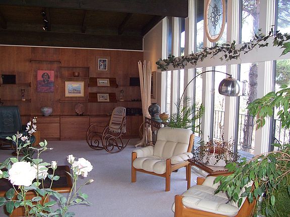Teak wall unit, living room