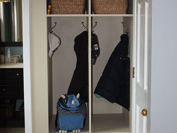 custom buildt lockers, great for storage!