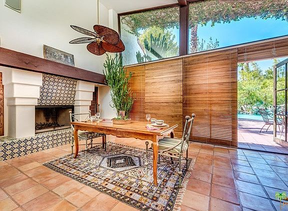 Dining Area with Fireplace
