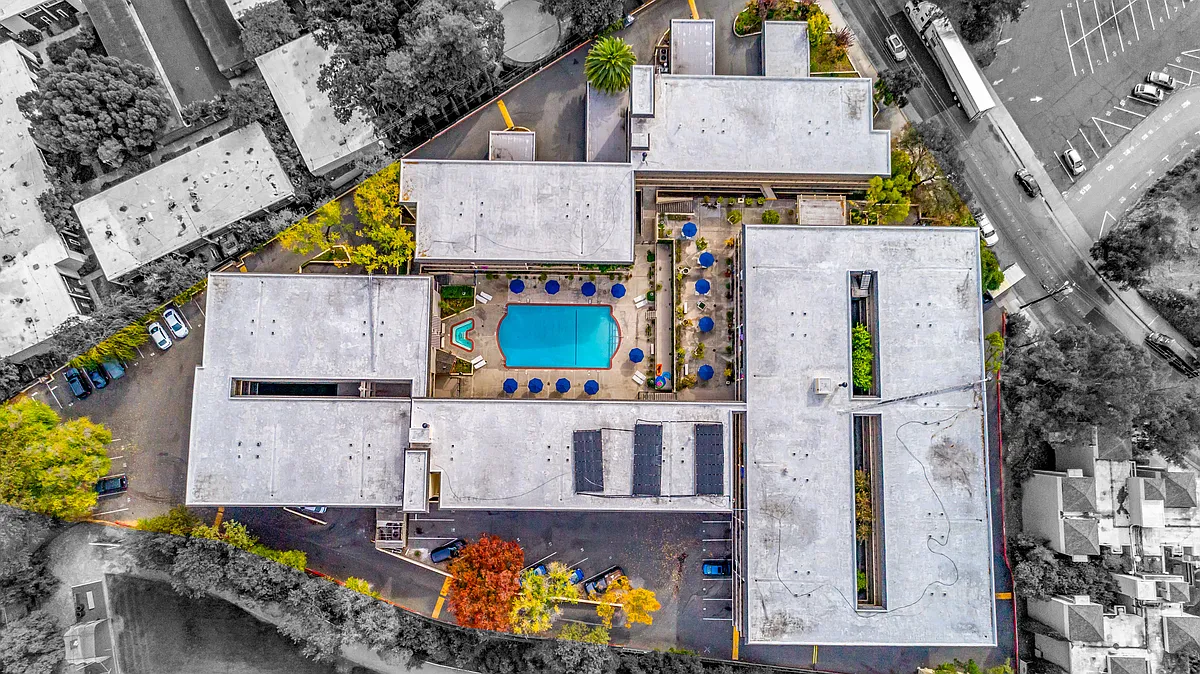 Ariel image of building - Quail Hill Apartments