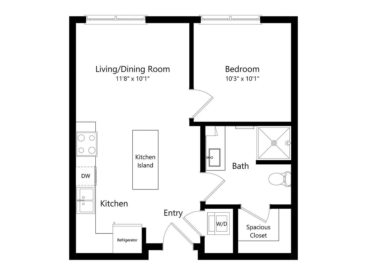 Floor plan 1B-2