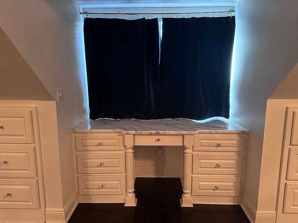 Built in vanity with marble
