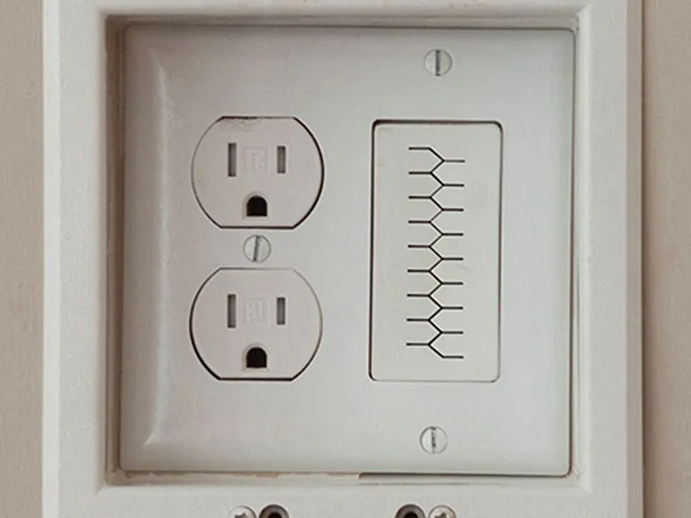 Arlington cable box installed to conceal television cords