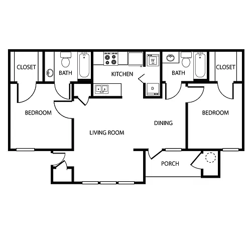 Floor plan MKT 2X2