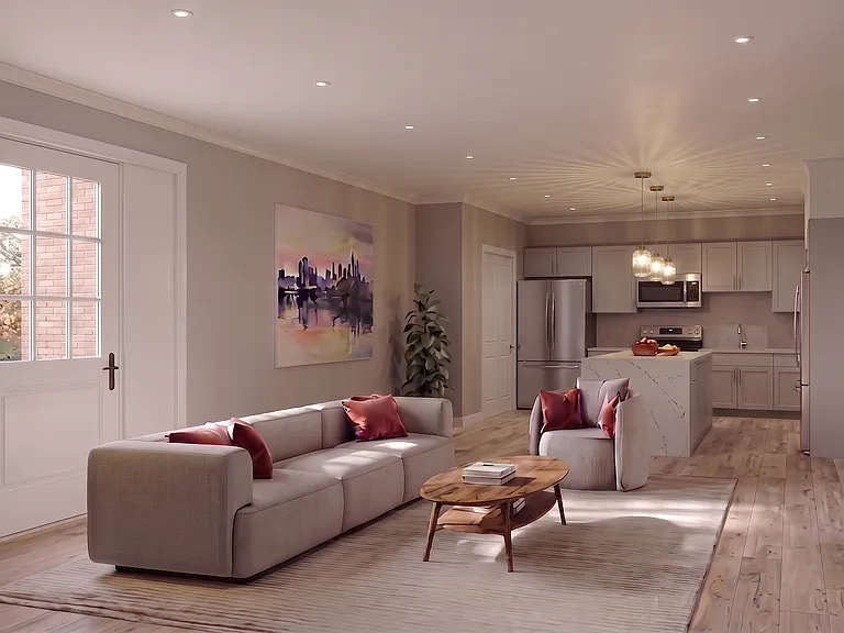 Render of Open Plan Living Room