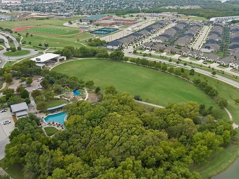 Pin shows home location. No homes across the street from this home, nothing but greenspace views and a separate access street from the main road, minimizing traffic on your street!