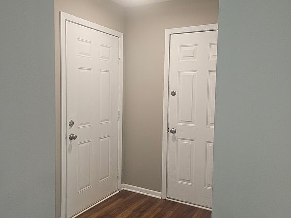 Front entrance, two doors one from outside and one from garage