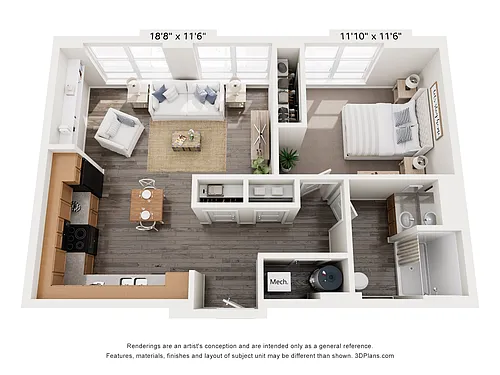 Floor plan One Bedroom