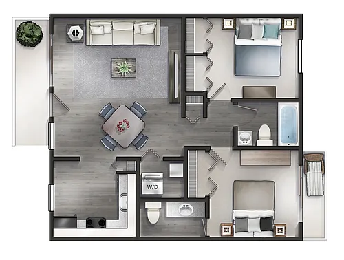 Floor plan 2 Bedroom