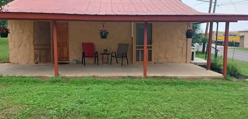 side of house at driveway