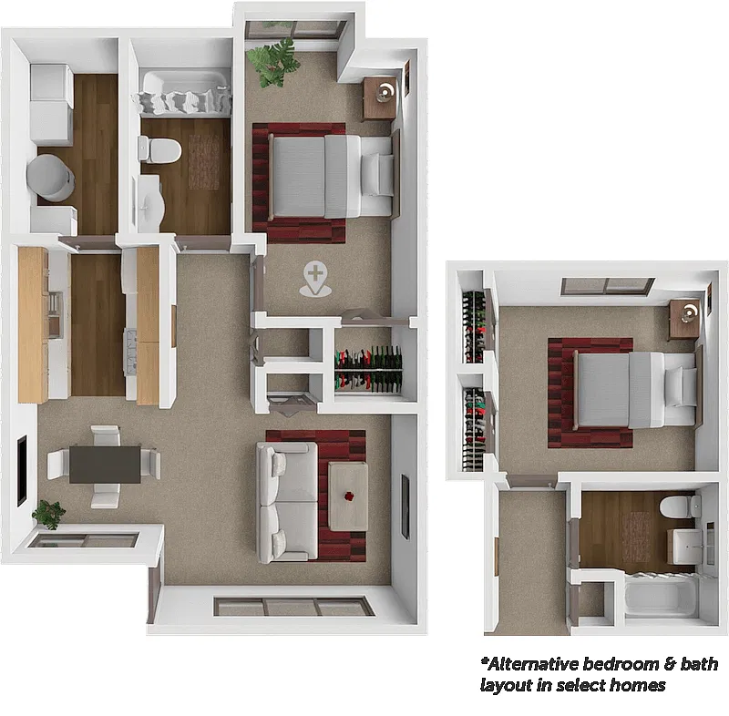 Floor plan 1 Bed 1 Bath