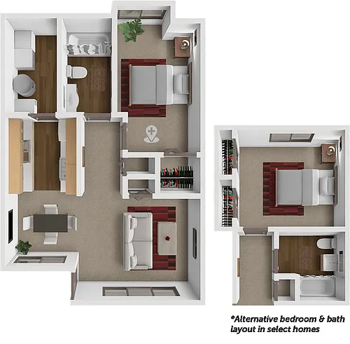 Floor plan 1 Bed 1 Bath
