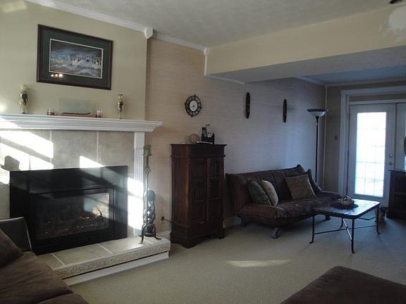 Downstairs living room has a remote controlled Gas Fireplace