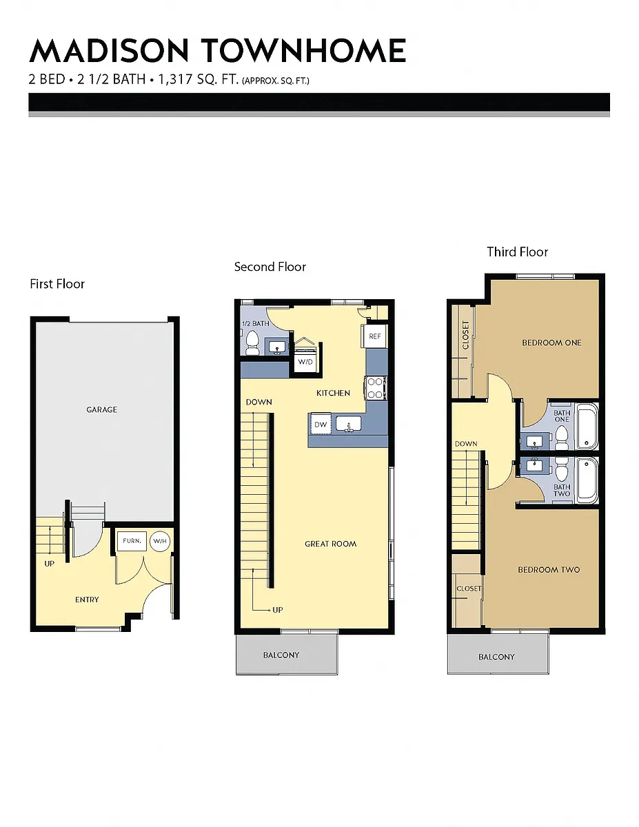 Floor plan 2X2.5 Madison