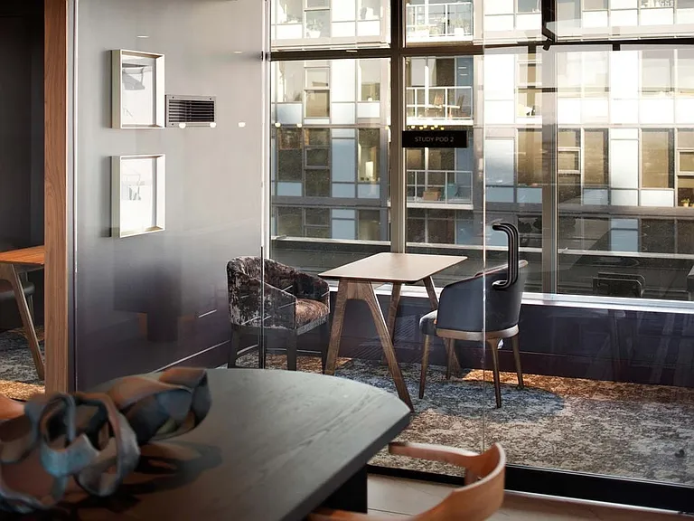 Resident lounge with study pods