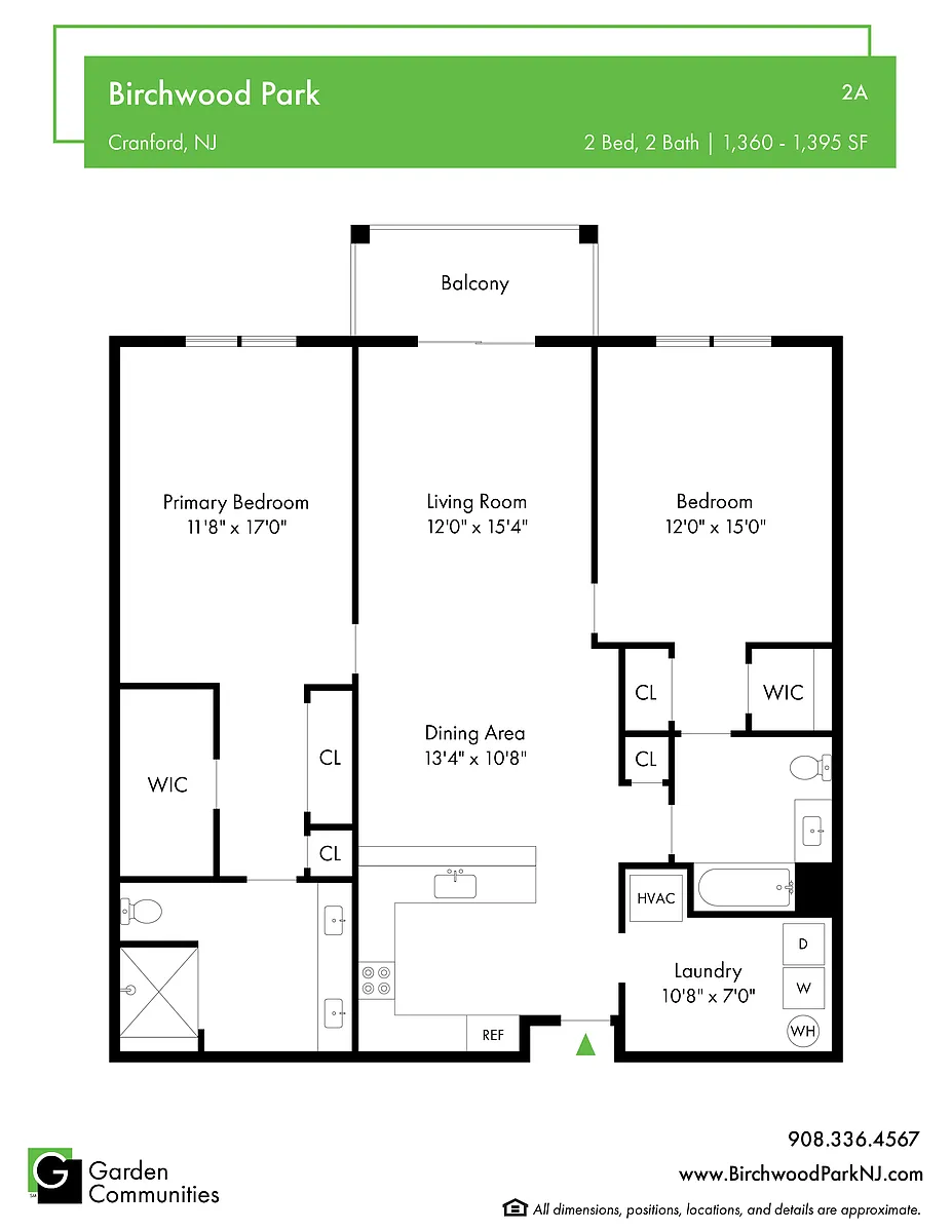 Floor plan $3.07/sq.ft. - 2A
