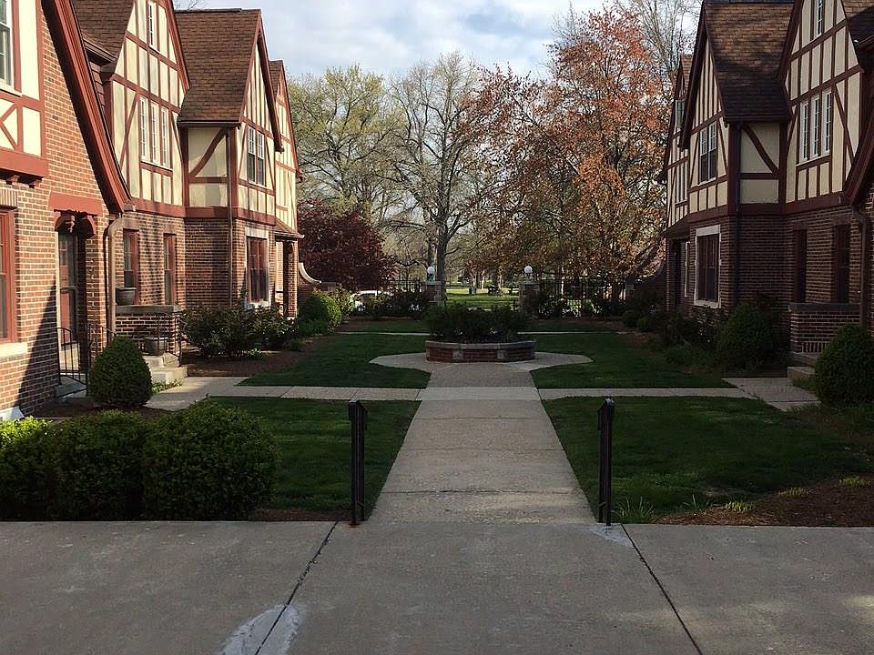 View of courtyard looking out toward Washington Park.