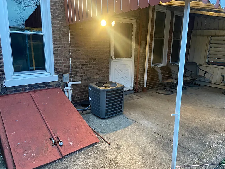 Back entrance and porch