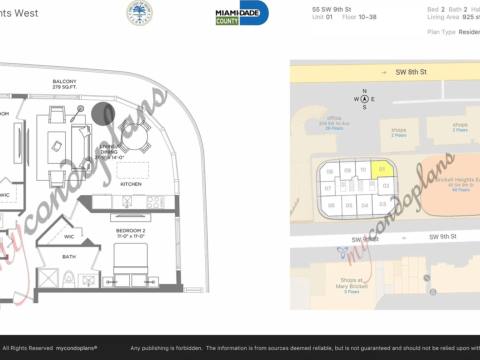2 bed, 926 sqft, $5,100 — Photo 3