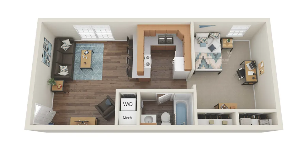 Floor plan A3 1X1-M