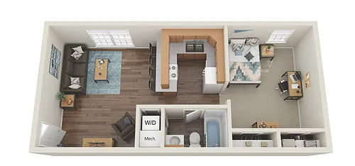 Floor plan A3 1X1-M