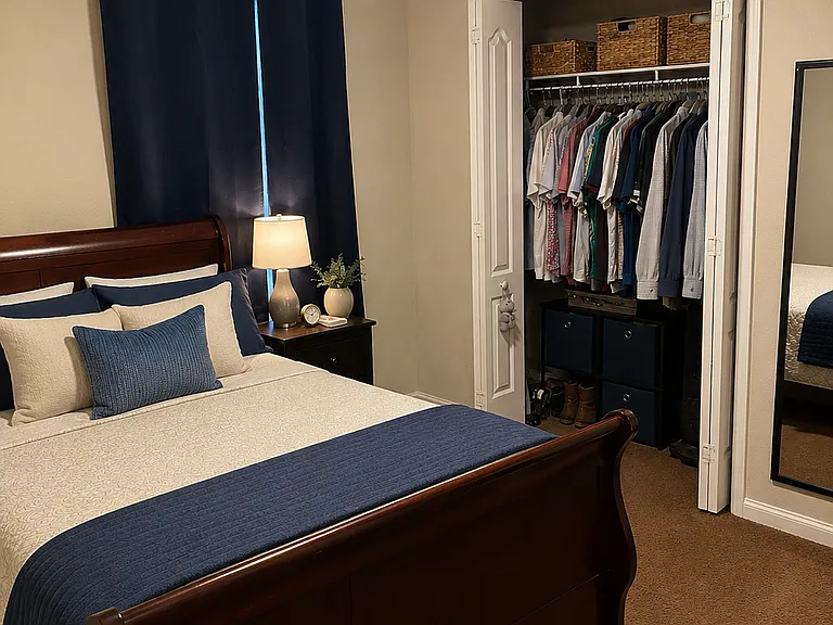 bedroom 3, ample closet space.