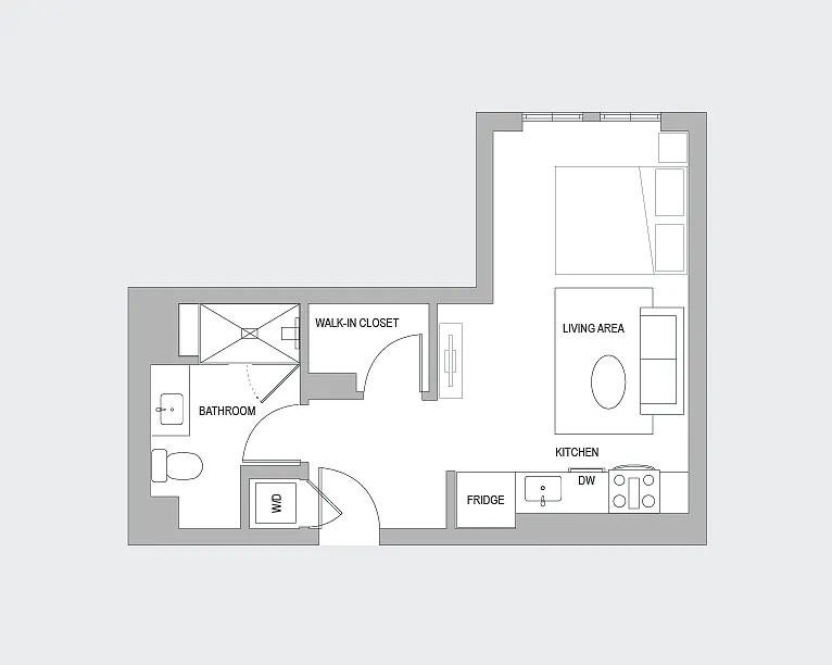 Floor plan Studio F