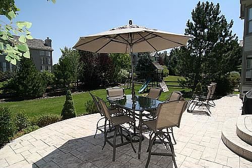 beautiful patio and landscaping