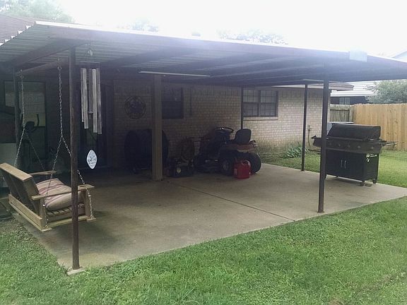 large covered back porch