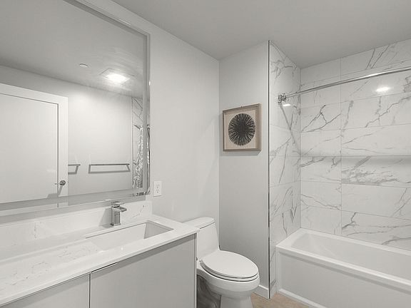 large modern and sleek bathroom