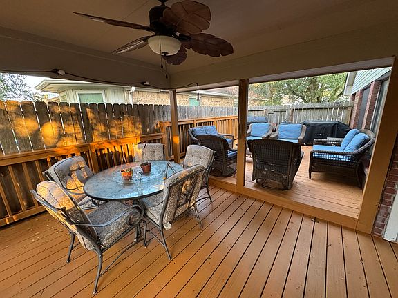 Covered and uncovered deck.