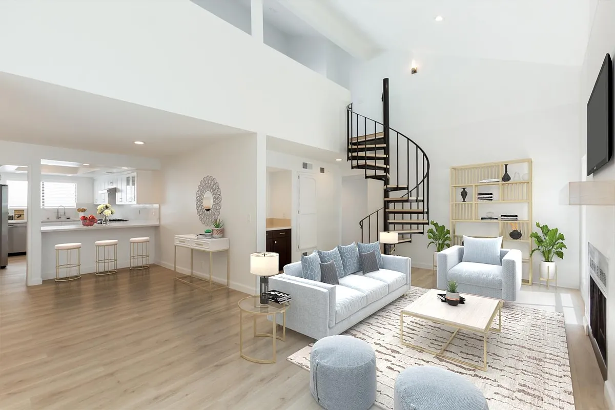 Virtual staged photo
Living Room - 1738 S Bentley Ave #302