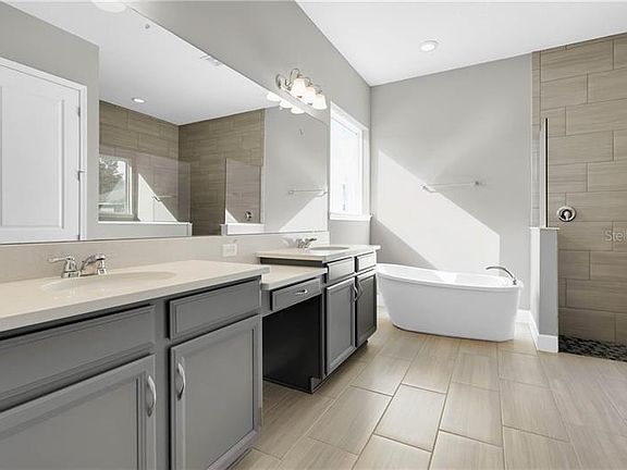 Master bath photo from finished model