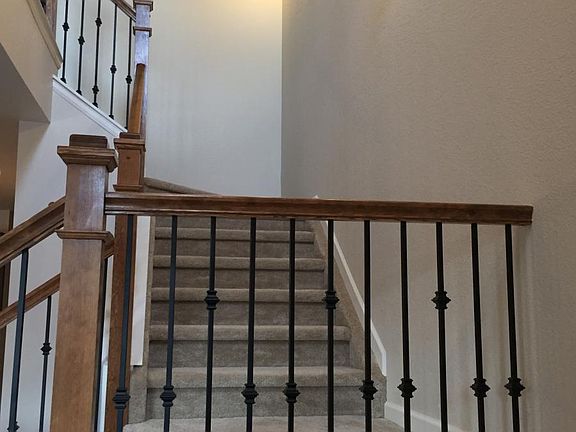Sleek wrought iron railing