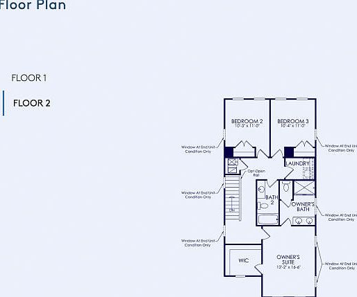 Byrnes Floor Plan, Quick Move-In Home, Floor 2