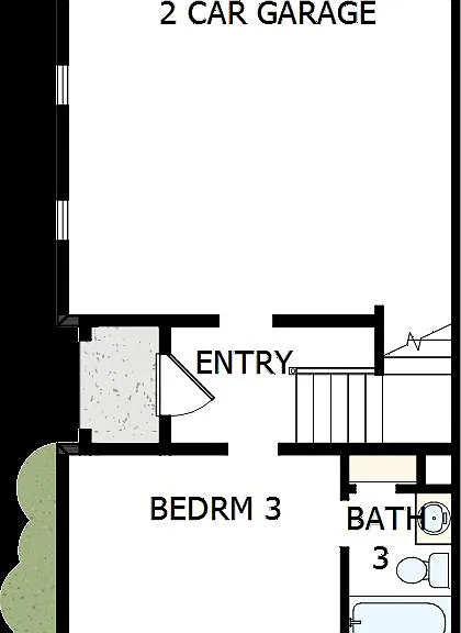mail level bedroom with full bath