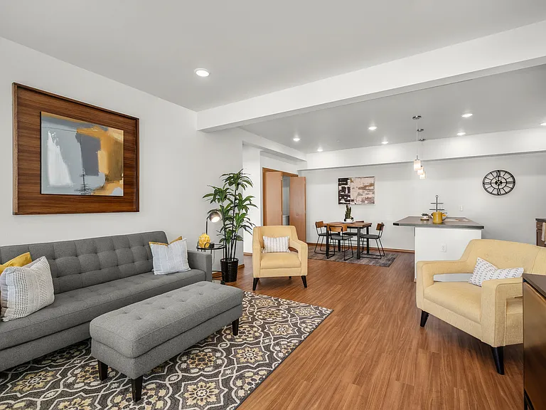 1x1 Living Room and Dining Room View