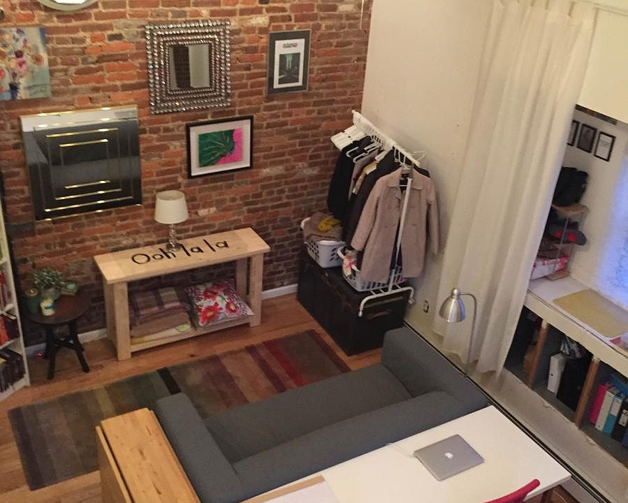 High ceilings and hardwood floors